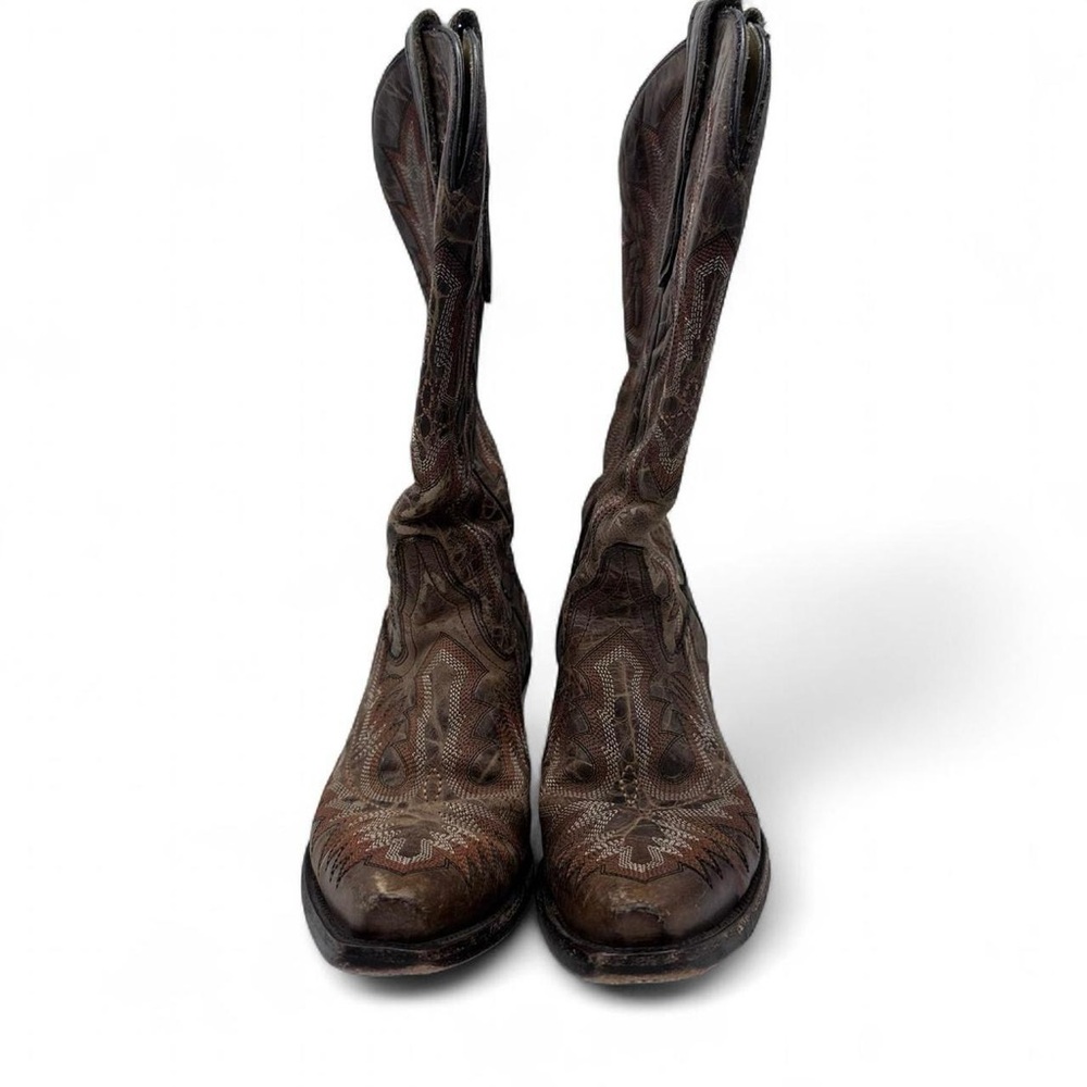 Corral Womens Size 6.5 M Brown Leather Western Cowboy Boots - Picture 2 of 6